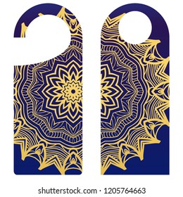 Label hanging tag collection vector illustration with mandala design.