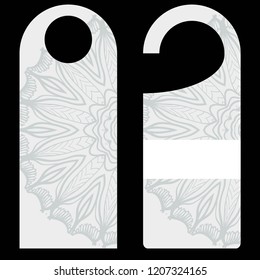 Label hanging tag collection vector illustration with mandala design.