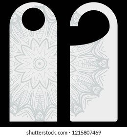 Label hanging tag collection vector illustration with mandala design.