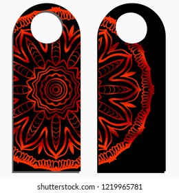 Label hanging tag collection vector illustration with mandala design.