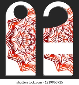 Label hanging tag collection vector illustration with mandala design.