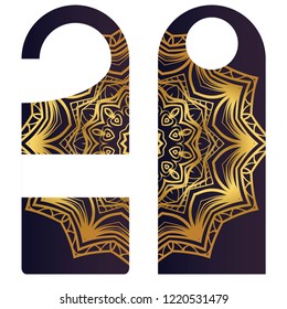 Label hanging tag collection vector illustration with mandala design.