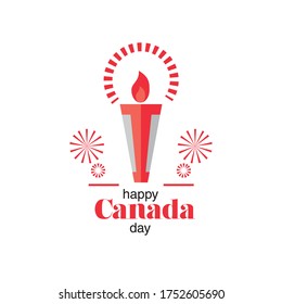 label happy Canada day, national holiday vector illustration design