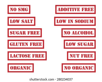 Label of health product. Dietary label of product.