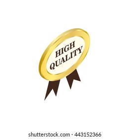 Label high quality icon in isometric 3d style isolated on white background. Products and design symbol