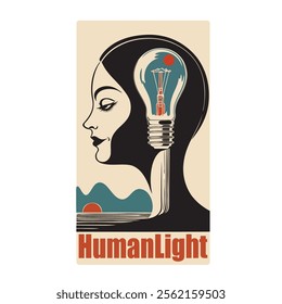 Label for the holiday Day of Inner Human Light. Vector illustration