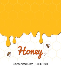 label honey bee. Vector illustration.
