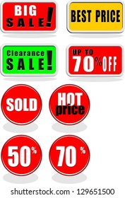 Label, hot price, icon vector