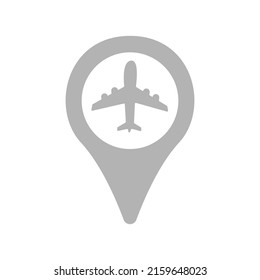 Label icon, airplane travel concept, vector illustration