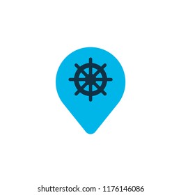 Label icon colored symbol. Premium quality isolated wheel marker element in trendy style.