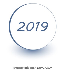 Label icon with the date of the next year. Vector