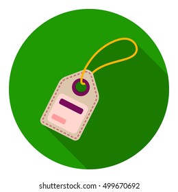 Label icon in flat style isolated on white background. E-commerce symbol stock vector illustration.
