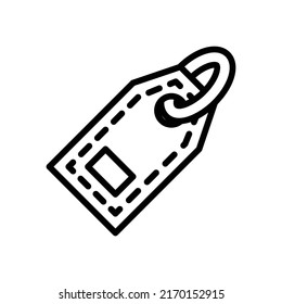 Label Icon. Line Art Style Design Isolated On White Background