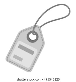 Label icon in monochrome style isolated on white background. E-commerce symbol stock vector illustration.