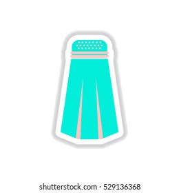 Label icon on design sticker collection pepper shaker