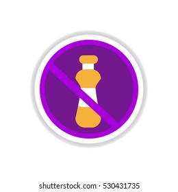 Label icon on design sticker collection ramadan festival no water
