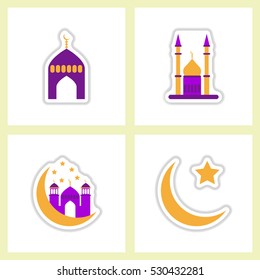 Label icon on design sticker collection ramadan Arabic assembly ramadan Arabic ramadan Arabic