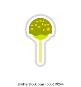 Label icon on design sticker collection bonbon candy