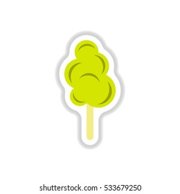 Label icon on design sticker collection cotton candy