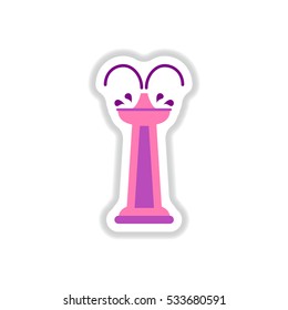 Label icon on design sticker collection fountain