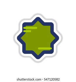 Label icon on design sticker collection Arabic sign