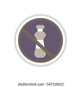 Label icon on design sticker collection ramadan festival no water