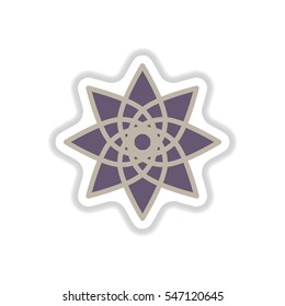Label icon on design sticker collection Arabic sign