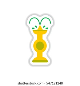 Label icon on design sticker collection fountain