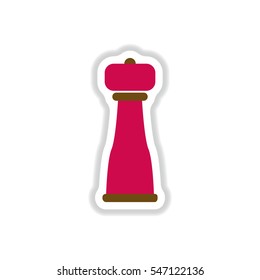 Label icon on design sticker collection pepper shaker