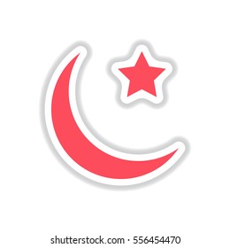 Label icon on design sticker collection ramadan arabic