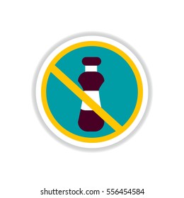 Label icon on design sticker collection ramadan festival no water