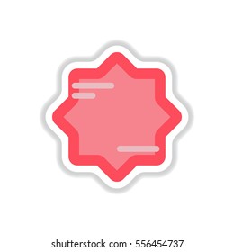 Label icon on design sticker collection Arabic sign
