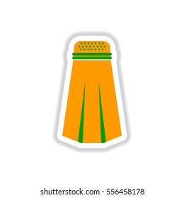 Label icon on design sticker collection pepper shaker