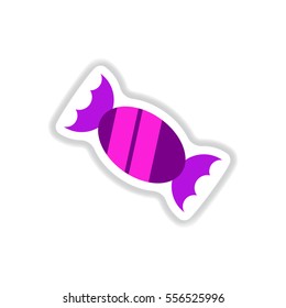 Label icon on design sticker collection bonbon candy