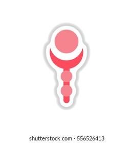 Label icon on design sticker collection Arab latern