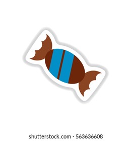 Label icon on design sticker collection bonbon candy