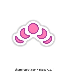 Label icon on design sticker collection Arabic sign