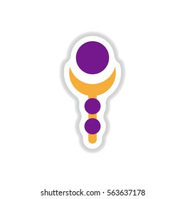 Label icon on design sticker collection Arab latern