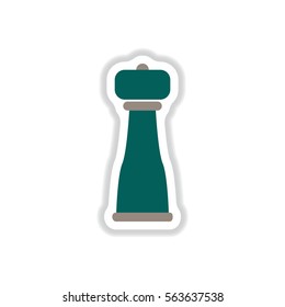 Label icon on design sticker collection pepper shaker