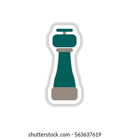 Label icon on design sticker collection pepper shaker