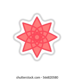 Label icon on design sticker collection Arabic sign