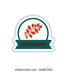 Label icon on design sticker collection kitchenware seasoning ginger with ribbon