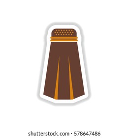 Label icon on design sticker collection pepper shaker