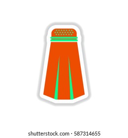 Label icon on design sticker collection pepper shaker
