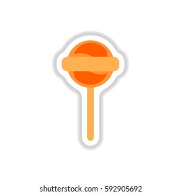 Label icon on design sticker collection bonbon candy