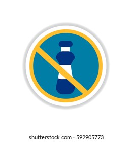 Label icon on design sticker collection ramadan festival no water