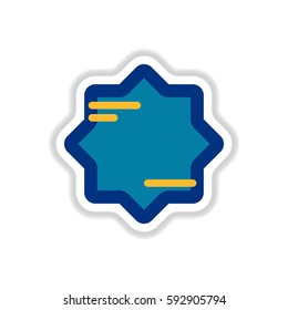 Label icon on design sticker collection Arabic sign