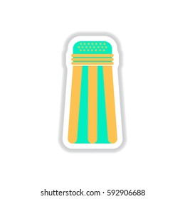 Label icon on design sticker collection pepper shaker
