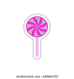 Label icon on design sticker collection bonbon candy