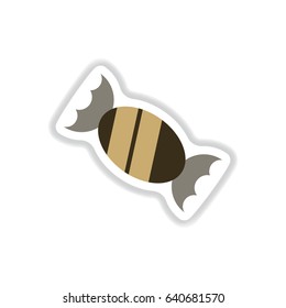 Label icon on design sticker collection bonbon candy